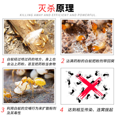 狂丰白蚁药粉 家用室内装修园林防治诱杀药传染杀虫剂
